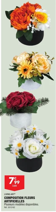 ALDI COMPOSITION FLEURS ARTIFICIELLES offre