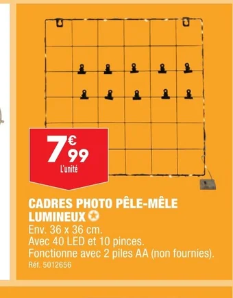 ALDI CADRES PHOTO PÊLE-MÊLE LUMINEUX offre