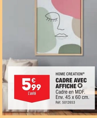 ALDI CADRE AVEC AFFICHE offre