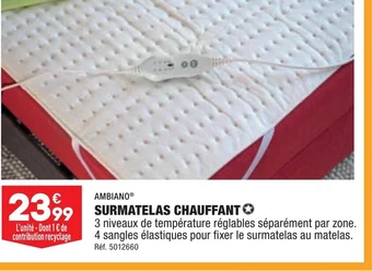 ALDI SURMATELAS CHAUFFANT offre