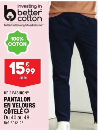 ALDI PANTALON EN VELOURS CÔTELÉ offre