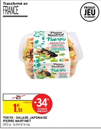 Intermarché TOKYO -SALADE JAPONAISE PIERRE MARTINET offre