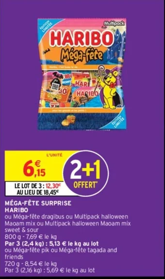Intermarché MÉGA-FÊTE SURPRISE HARIBO offre