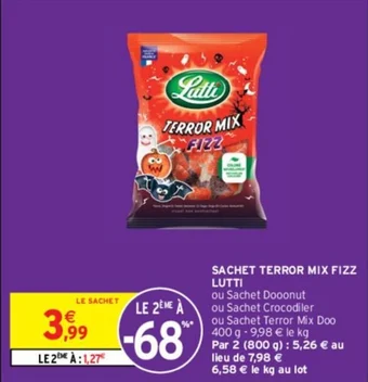 Intermarché SACHET TERROR MIX FIZZ LUTTI offre