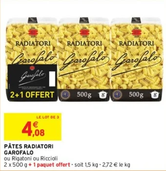 Intermarché PÂTES RADIATORI GAROFALO offre