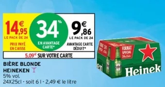 Intermarché BIÈRE BLONDE HEINEKEN I offre