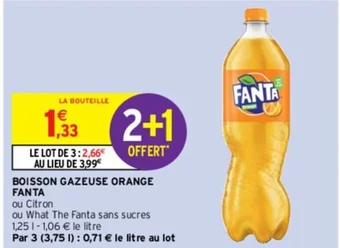 Intermarché BOISSON GAZEUSE ORANGE FANTA offre