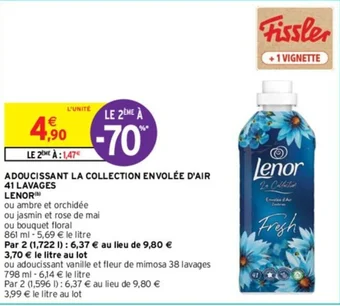 Intermarché ADOUCISSANT LA COLLECTION ENVOLÉE D'AIR 41 LAVAGES LENOR(b) offre
