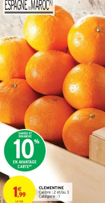 Intermarché CLEMENTINE offre