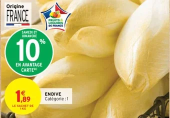 Intermarché ENDIVE Catégorie : 1 offre