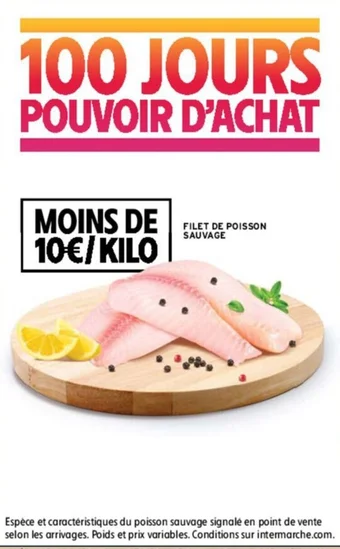 Intermarché FILET DE POISSON SAUVAGE offre