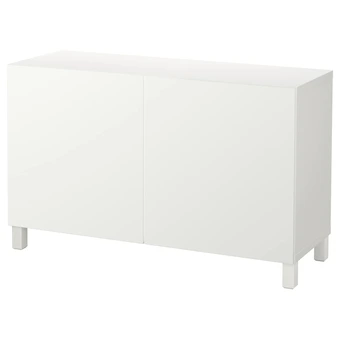 IKEA Bestå combinaison rangement portes, blanc/lappviken/stubbarp blanc, 120x42x74 cm offre