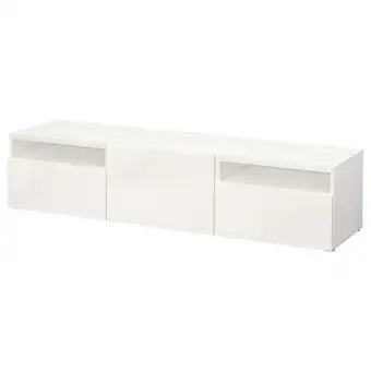 IKEA Bestå banc tv, blanc/selsviken brillant/blanc, 180x42x39 cm offre