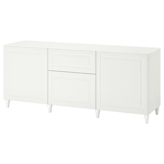 IKEA Bestå combinaison rangement tiroirs, blanc/smeviken/kabbarp blanc, 180x42x74 cm offre
