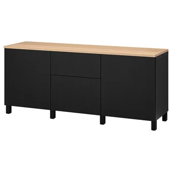 IKEA Bestå combinaison rangement tiroirs, brun noir/lappviken/stubbarp brun noir, 180x42x76 cm offre