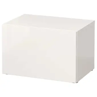 IKEA Bestå étagère avec porte, blanc/selsviken brillant/blanc, 60x42x38 cm offre