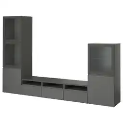 Bestå rangement tv/vitrines, 300x42x193 cm