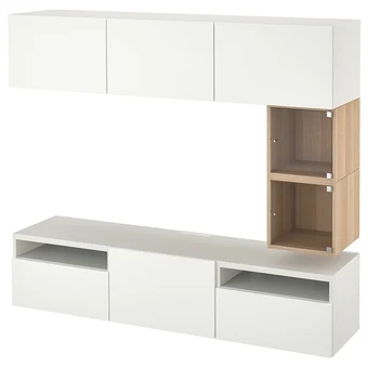 IKEA Bestå / eket banc tv, blanc/lappviken blanc, 180x42x166 cm offre