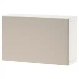 IKEA Bestå combinaison rangement murale, blanc/lappviken gris clair/beige, 60x22x38 cm offre