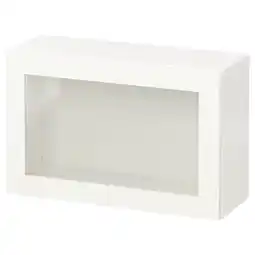 IKEA Bestå combinaison rangement murale, blanc/sindvik blanc verre transparent, 60x22x38 cm offre