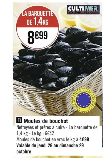 Casino Supermarchés Moules de bouchot offre