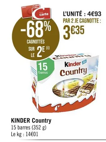 Casino Supermarchés Kinder country kinder country offre