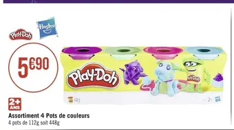 Play-doh / hasbro assortiment 4 pots de couleurs