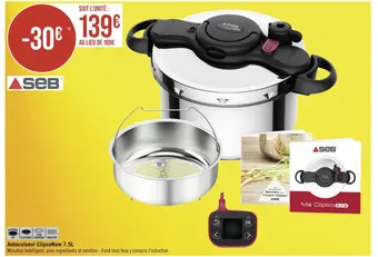 Seb autocuiseur clipsonow 7.5l