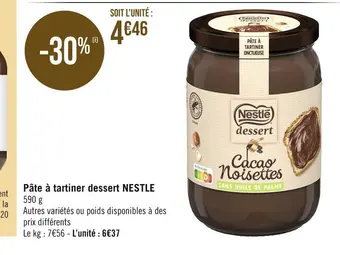 Nestle pâte à tartiner dessert