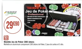 Ferry jacques malette jeu de poker 300 jetons