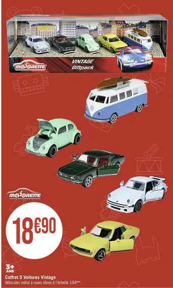 Casino Supermarchés Majorette coffret 5 voitures vintage offre