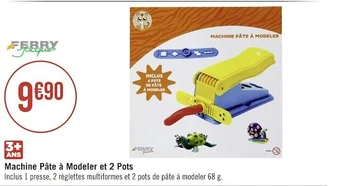 Fe machine pâte à modeler et 2 pots
