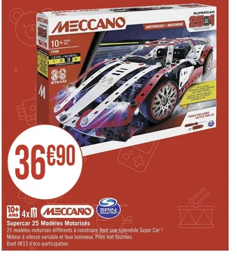 Spin master/meccano supercar 25 modèles motorisés