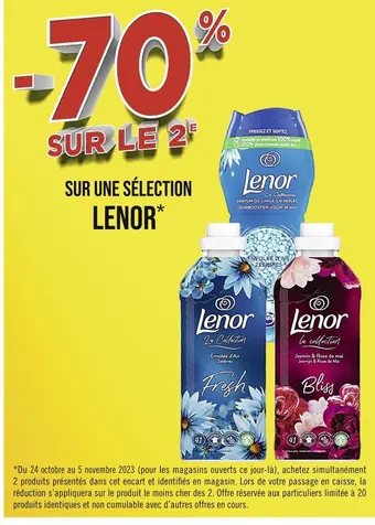 Casino Supermarchés Lenor -70% sur le 2e sur une sélection lenor offre