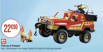 Playmobil pick-up et pompier