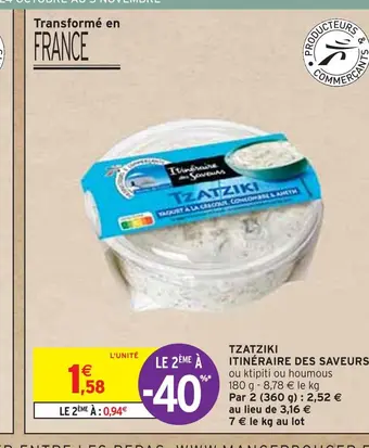 Intermarché Itinéraire des saveurs tzatziki offre
