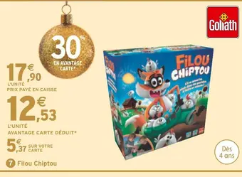 Intermarché Goliath filou chiptou offre