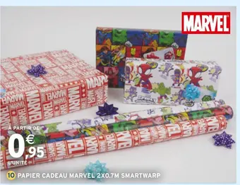 Intermarché Marvel papier cadeau 2x0.7m smartwarp offre