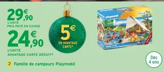 Intermarché Playmobil famille de campeurs offre
