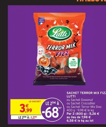 Intermarché Lutti sachet terror mix fizz offre