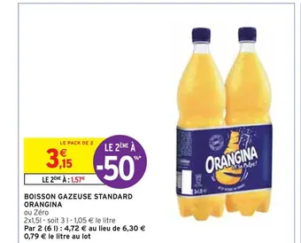 Intermarché Orangina boisson gazeuse standard offre