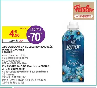 Intermarché Lenor adoucissant la collection envolée d'air 41 lavages(b) offre