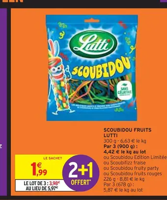 Intermarché Lutti scoubidou fruits offre