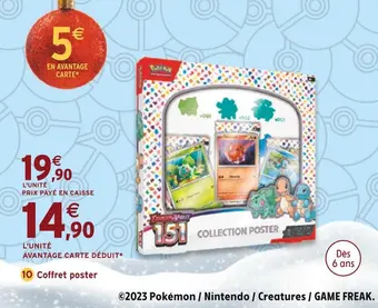 Intermarché Pokemon coffret poster offre