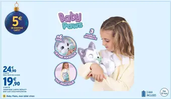 Intermarché Baby paws, mon bébé chien baby petz offre