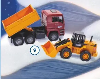Bruder camions benne man avec pelleteuse liebherr