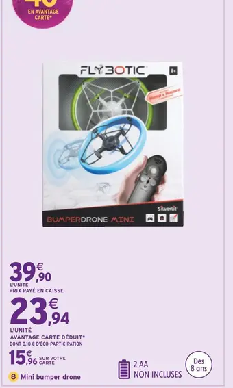 Intermarché Flybotic mini bumper drone offre