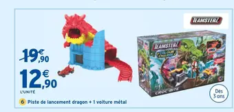 Intermarché Teamsterz piste de lancement dragon + 1 voiture métal offre