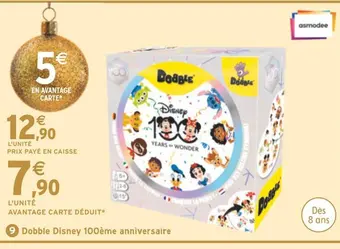 Intermarché Asmodee dobble disney 100ème anniversaire offre