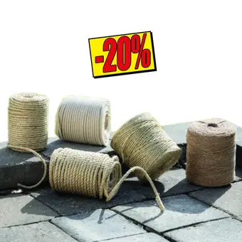 Corde ou ïŹcelle sur rouleau